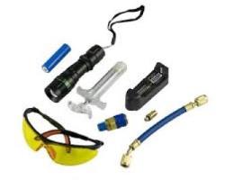 Set za detekciju gubitka pritiska u klimatizacionom i rashladnom sistemu UV lampa,UV naočare,punjive baterije,adapter,špric,produženi adapter,punjač JBM